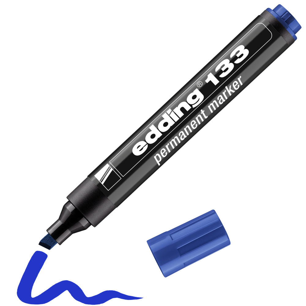 Marker Edding 133 permanent, varf tesit 1-5 mm, albastru Marker Edding 133 permanent, varf tesit 1-5 mm, albastru